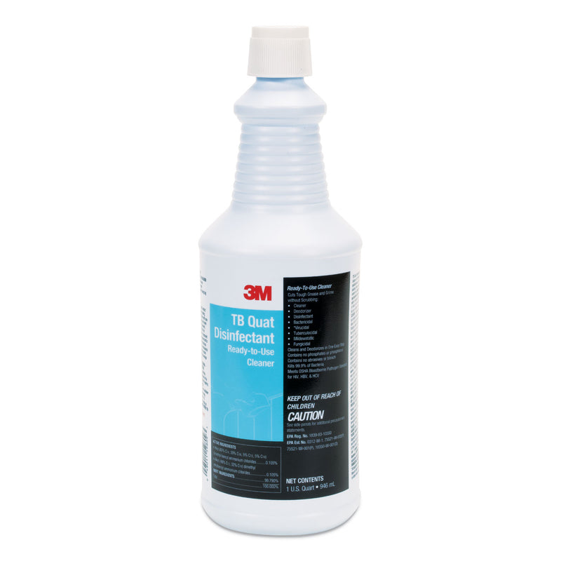 3M Tb Quat Disinfectant Cleaner Concentrate , 32 Oz Bottle, 12/Carton - MMM29612