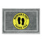 Apache Mills Message Floor Mats, 24 X 36, Charcoal/Yellow, "Maintain 6 Feet Thank You" - APH3984528802X3