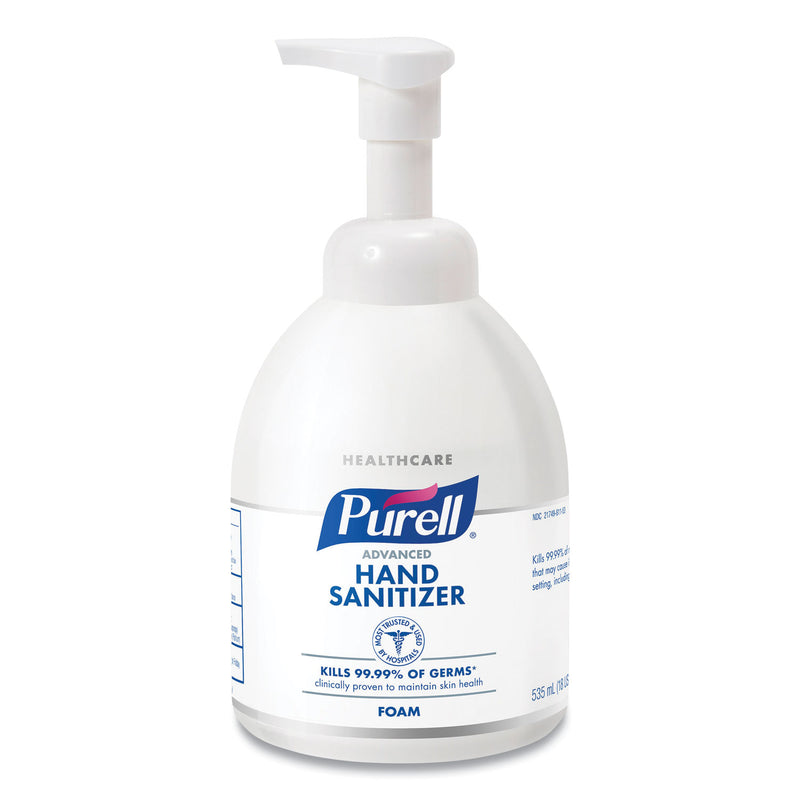 Purell Advanced Foaming Hand Sanitizer, 18 Oz, Pump Bottle, 4/Carton - GOJ579204CT