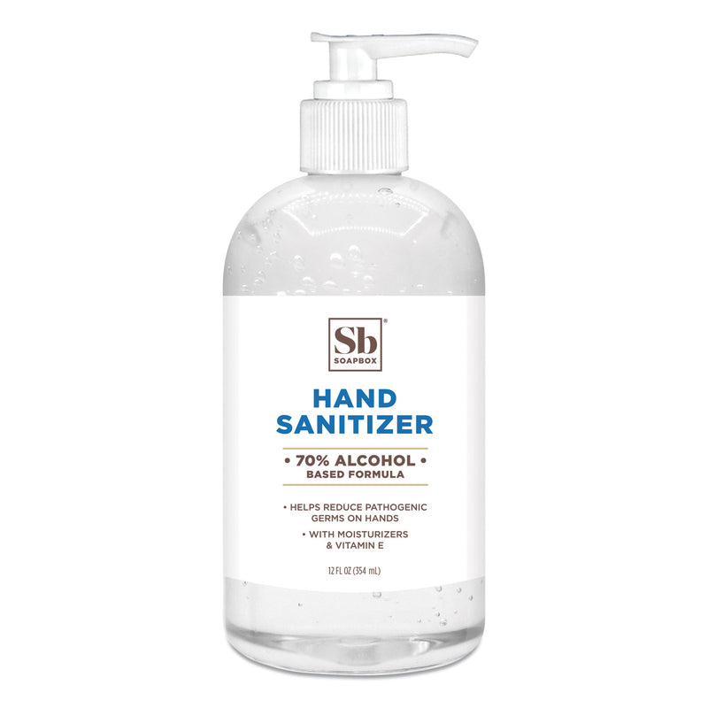 Soapbox 70% Alcohol Scented Hand Sanitizer, 12 Oz Pump Bottle, Citrus, 15/Carton - SBX77140CT