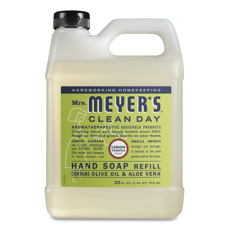 Mrs Meyer's Clean Day Liquid Hand Soap, Lemon, 33 Oz, 6/Carton - SJN651327