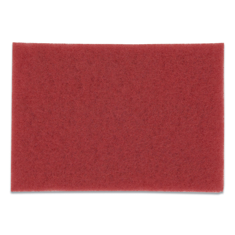 3M Buffer Floor Pads 5100, 20" Diameter, Red, 10/Carton - MMM59258