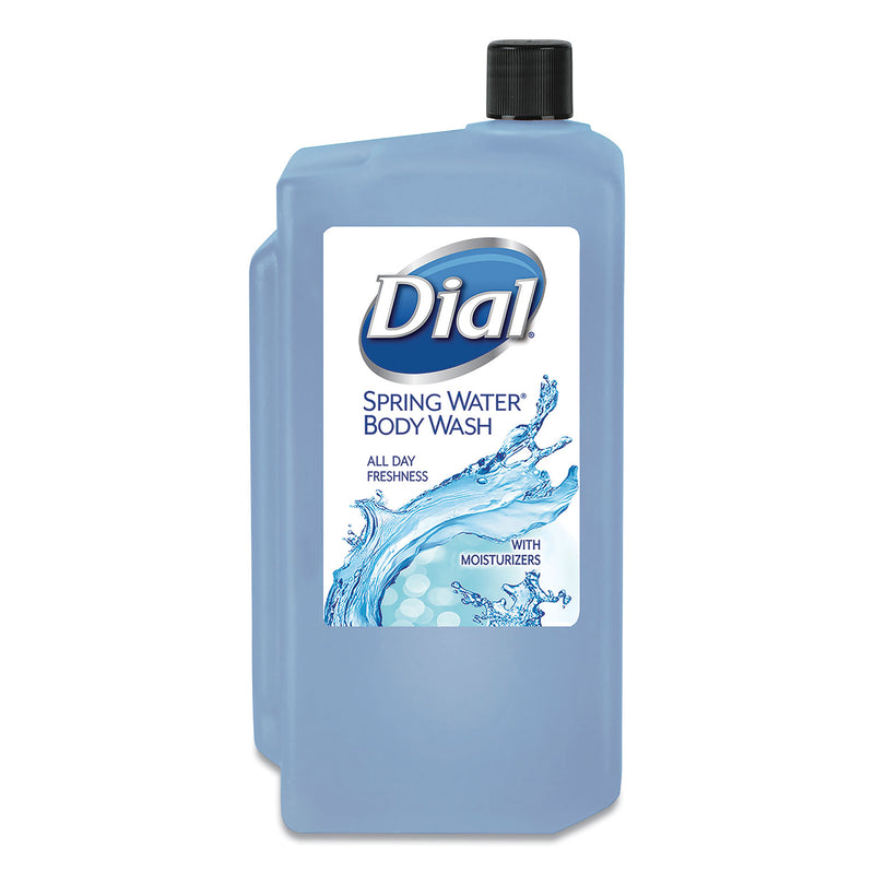 Dial Antibacterial Body Wash, Spring Water, 1 L Refill Cartridge, 8/Carton - DIA04031