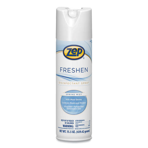 Zep Freshen Disinfectant Spray, Kills COVID-19 Virus, 15.5 Oz, 12/Case, ZPP1050017