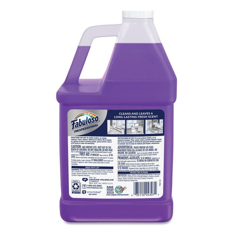 Fabuloso All-Purpose Cleaner, Lavender Scent, 1Gal Bottle, 4/Carton - CPC05253
