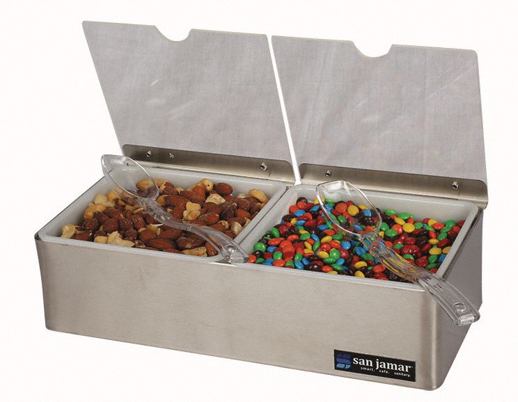 San Jamar Condiment Tray, (2) 1 Qt Insert - B4122INL