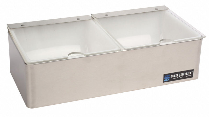 San Jamar Condiment Tray, (2) 1 Qt Insert - B4122INL