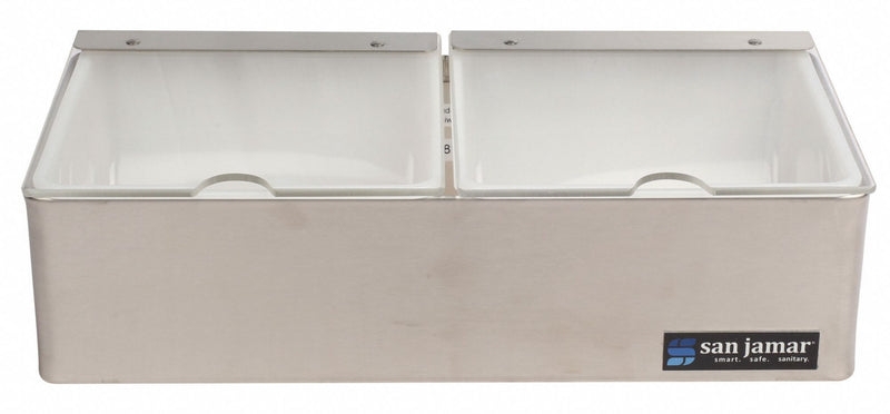 San Jamar Condiment Tray, (2) 1 Qt Insert - B4122INL