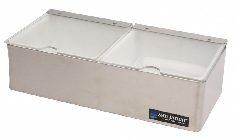 San Jamar Condiment Tray, (2) 1 Qt Insert - B4122INL