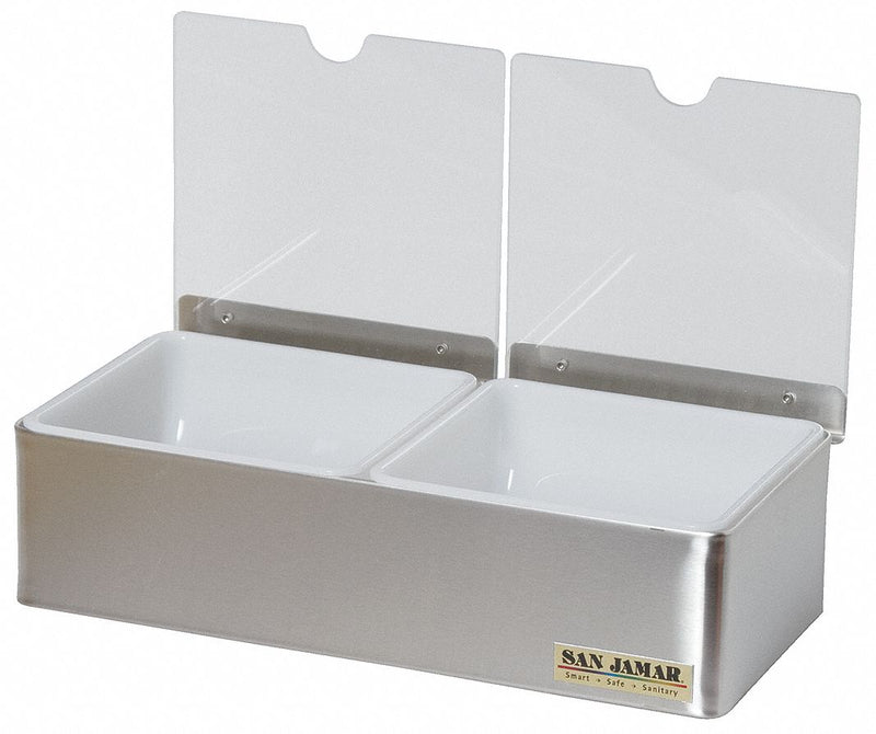 San Jamar Condiment Tray, (2) 1 Qt Insert - B4122INL