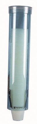 San Jamar Wall-Mount Cup Dispenser, Holds 4 to 10 oz Cups - C3165TBLGR