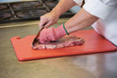 San Jamar Cutting Board, Co-Polymer, Red, 18" Length, 24" Width, 1/2" Thickness - CB182412RDGR