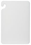 San Jamar Cutting Board, Co-Polymer, White, 12" Length, 18" Width, 1/2" Thickness - CB121812WHGR