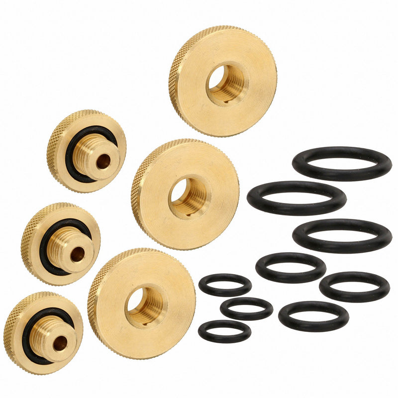 Mid-West Instrument Test Cock Adapter Kit, Includes: All Come with 3 Spare O-Rings, Contains Three 1/4 in NPT Quick Conn - 110617