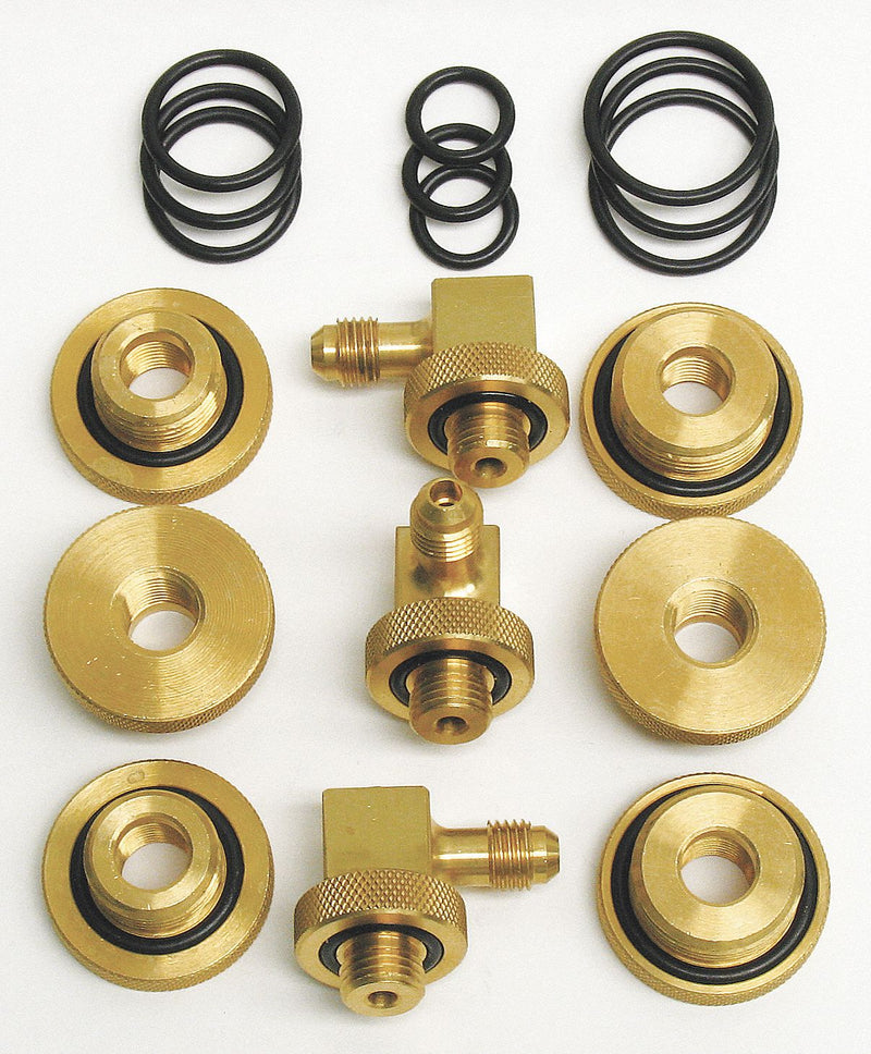 Mid-West Instrument Test Cock Adapter Kit, Includes: Contains Three 1/4 in NPT 90 Swivel Quick Connect ADPT x 1/4 in Fl - 110706