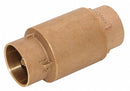 Top Brand Check Valve, 2 in, Single, Inline Spring, Bronze, Sweat x Sweat - 6AJZ2