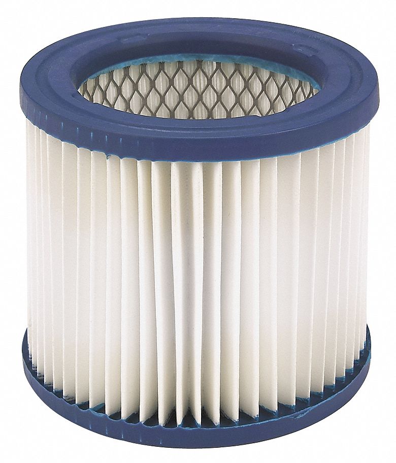 Dayton Cartridge Filter, Paper, HEPA Filtration Type, For Vacuum Type Shop Vacuum - 6AKY8