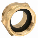 Moon American Fire Hose Adapter, Hex, Fitting Material Brass x Brass, Fitting Size 1-1/2 in x 1-1/2 in - 357-1561511