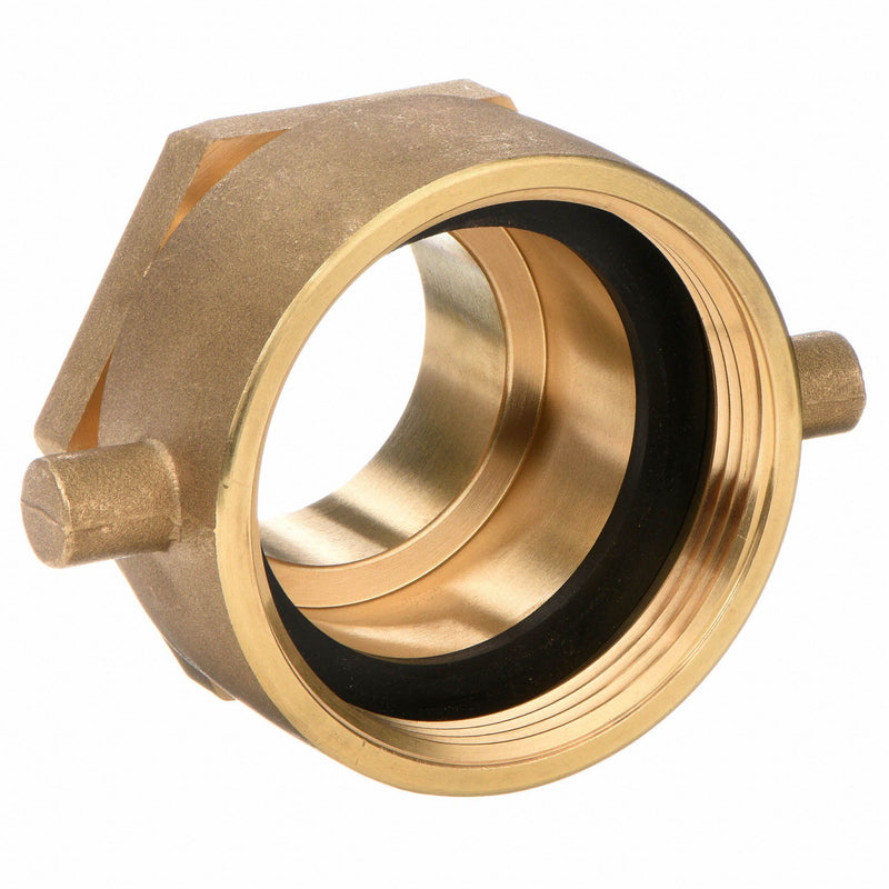 Moon American Fire Hose Adapter, Pin Lug, Fitting Material Brass x Brass, Fitting Size 2 in x 2-1/2 in - 363-2522061
