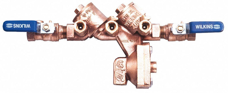 Zurn Reduced Pressure Zone Backflow Preventer, Bronze, Wilkins 975XL Series, FNPT X FNPT Connection - 38-975XL