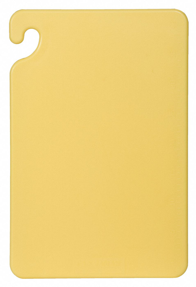 San Jamar Cutting Board, Co-Polymer, Yellow, 12" Length, 18" Width, 1/2" Thickness - CB121812YLGR