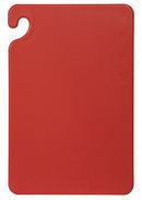 San Jamar Cutting Board, Co-Polymer, Red, 18" Length, 24" Width, 1/2" Thickness - CB182412RDGR