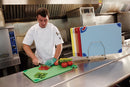 San Jamar Cutting Board, Co-Polymer, Blue, 18" Length, 24" Width, 1/2" Thickness - CBG182412BL