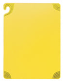 San Jamar Cutting Board, Co-Polymer, Yellow, 12" Length, 18" Width, 1/2" Thickness - CBG121812YL