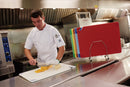 San Jamar Cutting Board Set, Co-Polymer, Blue, Brown, Green, Red, White, Yellow, 18" Length, 24" Width - CBG1824KCGR