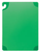 San Jamar Cutting Board, Co-Polymer, Green, 15" Length, 20" Width, 1/2" Thickness - CBG152012GN