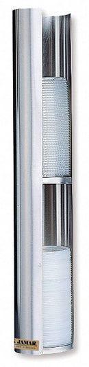 San Jamar Countertop-Mount Lid Dispenser, Holds 6 to 24 oz Lids - L3402GR