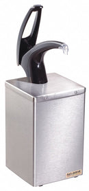 San Jamar Condiment Pump with Box, Black, Stainless - P4800BK