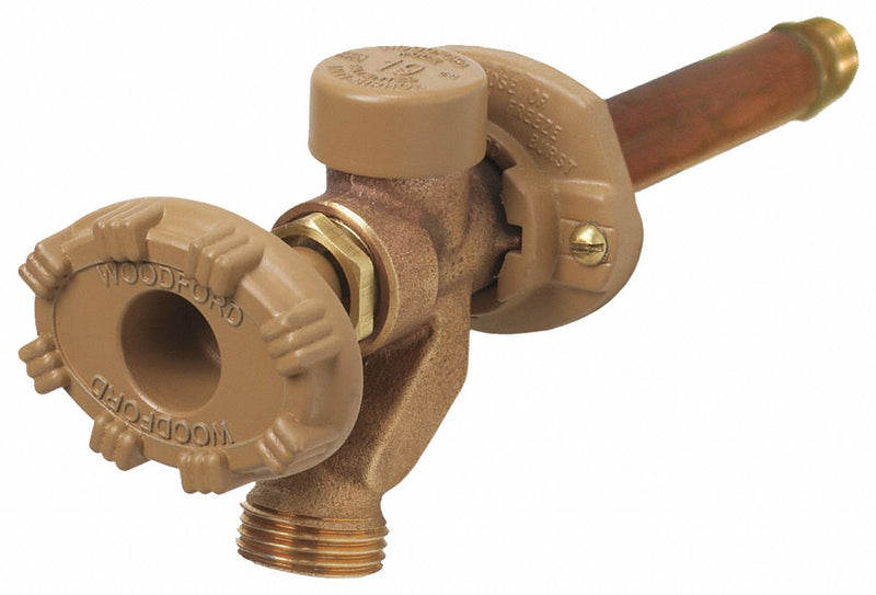 Woodford 4 inL Brass Frost Proof Sillcock, Die Cast Aluminum Handle, Solder Cup or MNPT - 19CP-4