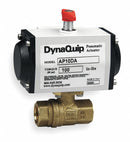 Dynaquip 1/2 in Double Acting Pneumatic Actuated Ball Valve, 2-Piece - PHH23ATDA032A