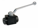 Dynaquip Ball Valve, Carbon Steel, Inline, 3-Piece, Pipe Size 1/2 in, Connection Type FNPT x FNPT - VAE2.A0 1/2