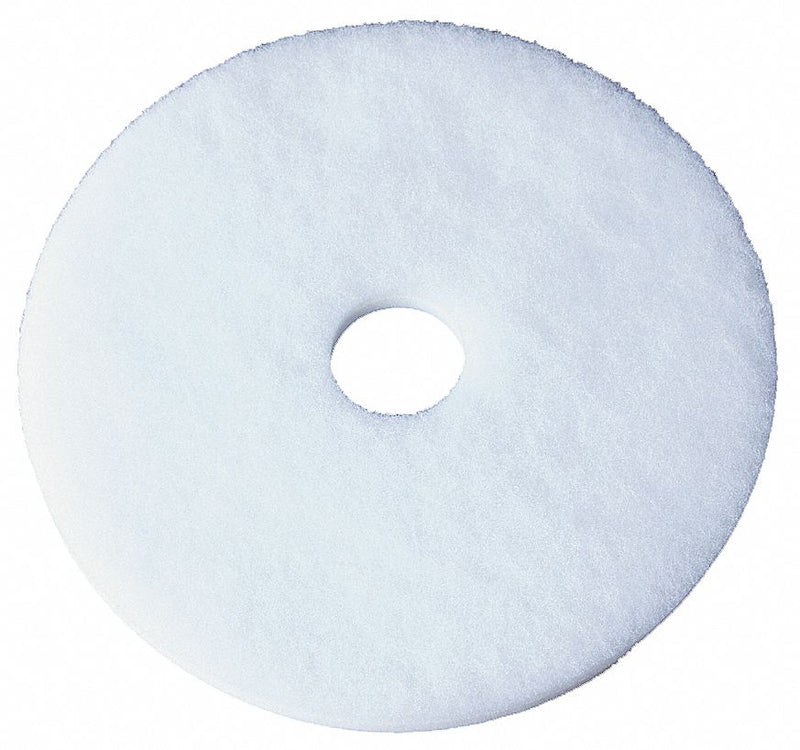 Tough Guy 13 in Melamine Sponge Round Floor Pad, 150 to 300 rpm, White, 5 PK - 6DNA6
