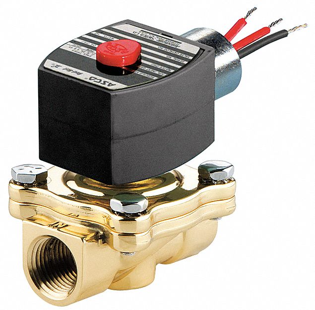 Redhat 120V AC Stainless Steel Solenoid Valve, Normally Open, 3/4" Pipe Size - EF8210G038