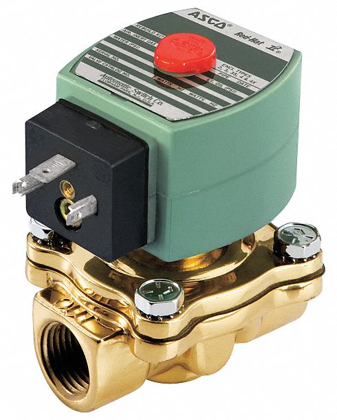 Redhat 24V AC Brass Solenoid Valve, Normally Closed, 1/2