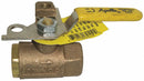 Apollo Ball Valve, Bronze, Inline, 2-Piece, Pipe Size 1 1/2 in, Connection Type FNPT x FNPT - 75-107-01