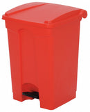 Tough Guy 12 gal Rectangular Step Can, Plastic, Red - 6GAJ9