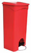Tough Guy 23 gal Rectangular Step Can, Plastic, Red - 6GAK2