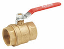 Top Brand Ball Valve, Brass, Inline, 2-Piece, Pipe Size 2 in, Connection Type FNPT x FNPT - 107-818