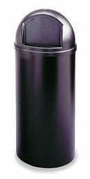 Rubbermaid 15 gal Round Trash Can, Plastic, Black - FG816088BLA