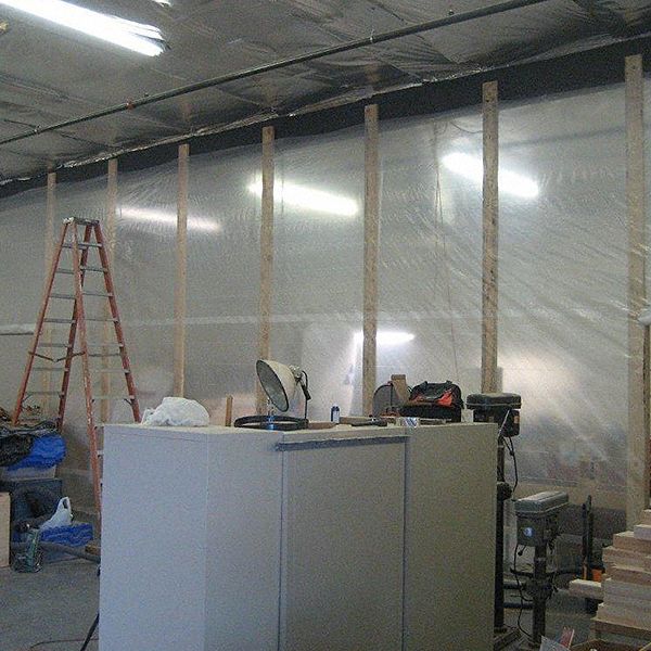 Americover Plastic Sheeting Roll, 100 ft Length, 12 ft Width, Polyester String Reinforced Polyethylene - DS212