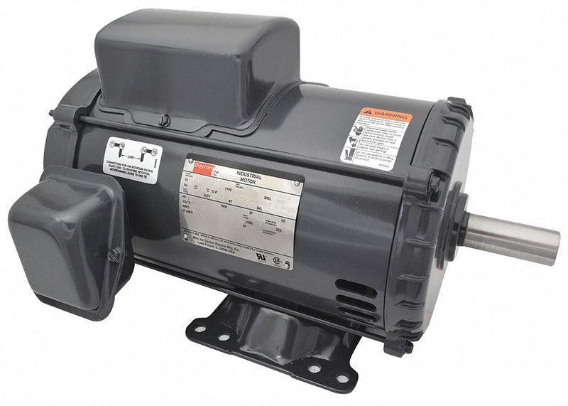 Dayton 5 HP, General Purpose Motor, Capacitor-Start/Run, 3530 Nameplate RPM, 230 Voltage, 184T Frame - 6K633