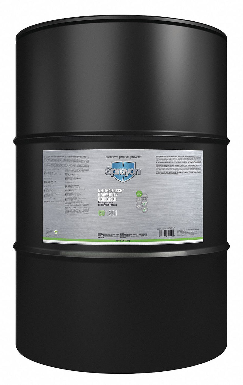 Sprayon Cleaner/Degreaser, 55 gal Cleaner Container Size, Drum Cleaner Container Type - S012010055