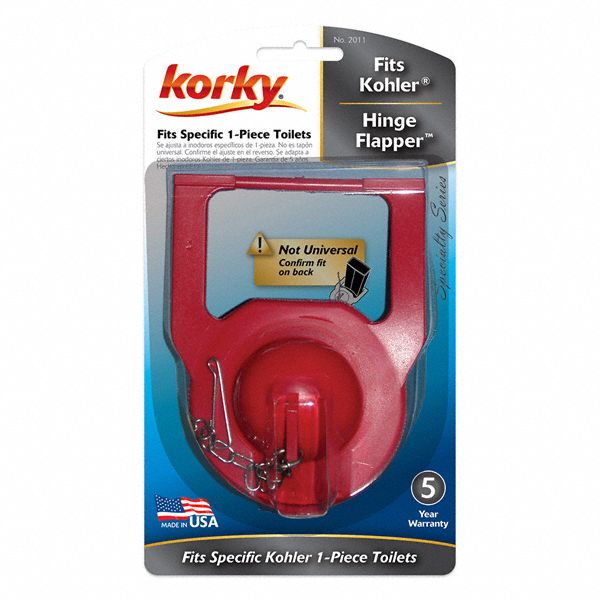Korky Flapper, Fits Brand Kohler(R), For Use with Series Kohler(R), Toilets, Gravity Tanks - 2011BP