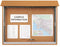 United Visual Push-Pin Outdoor Enclosed Bulletin Board, Natural Cork, 36 inH x 45 inW, Cedar - UVMC4536-CEDAR
