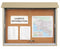 United Visual Push-Pin Outdoor Enclosed Bulletin Board, Natural Cork, 36"H x 45"W, Sand - UVMC4536-SAND