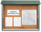 United Visual Push-Pin Outdoor Enclosed Bulletin Board, Natural Cork, 40"H x 52"W, Woodland Green - UVMC5240-WOODGRN